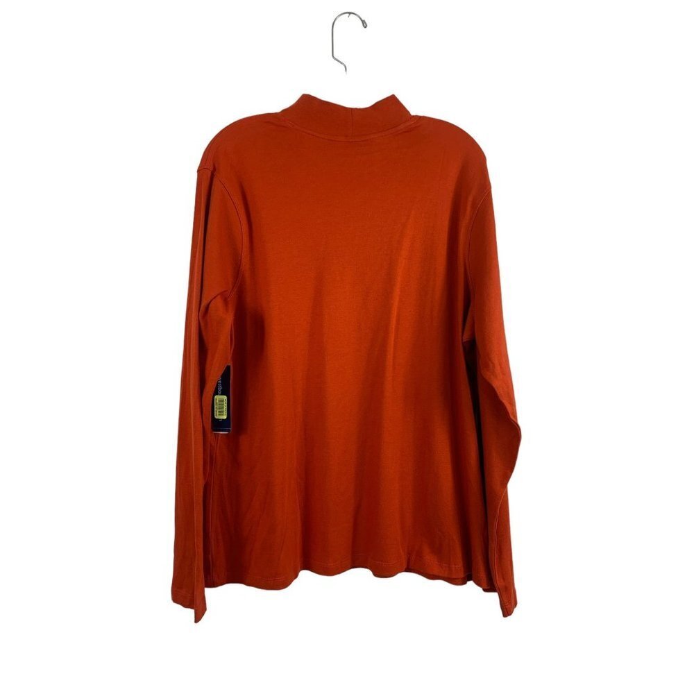 Westbound Women's Cherry Red Long Sleeve Mock Neck Top - Picture 2 of 5